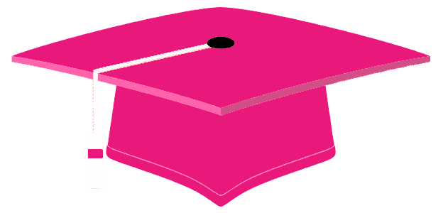 Graduation Hat Pink Gym